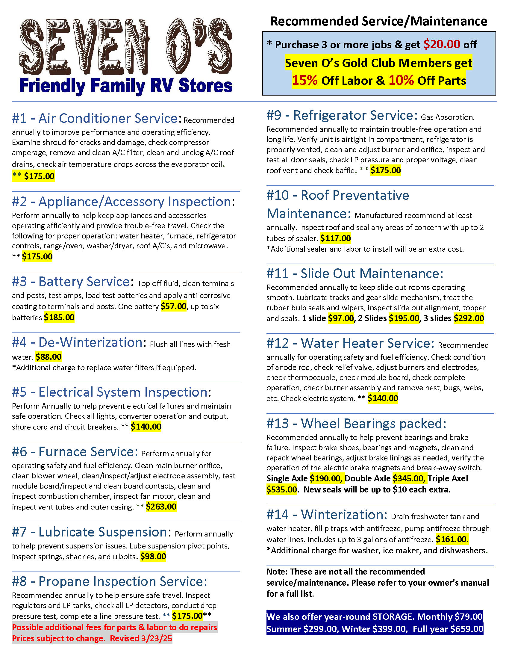 Recommended Services 2025